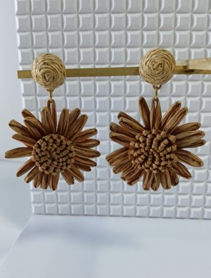 Pendientes "Flores de paja"