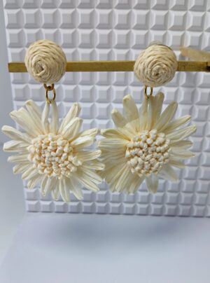 Pendientes "Flores de paja"