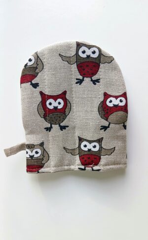 Guantes de cocina, buho