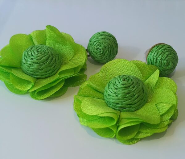 Pendientes "'Flores verdes"